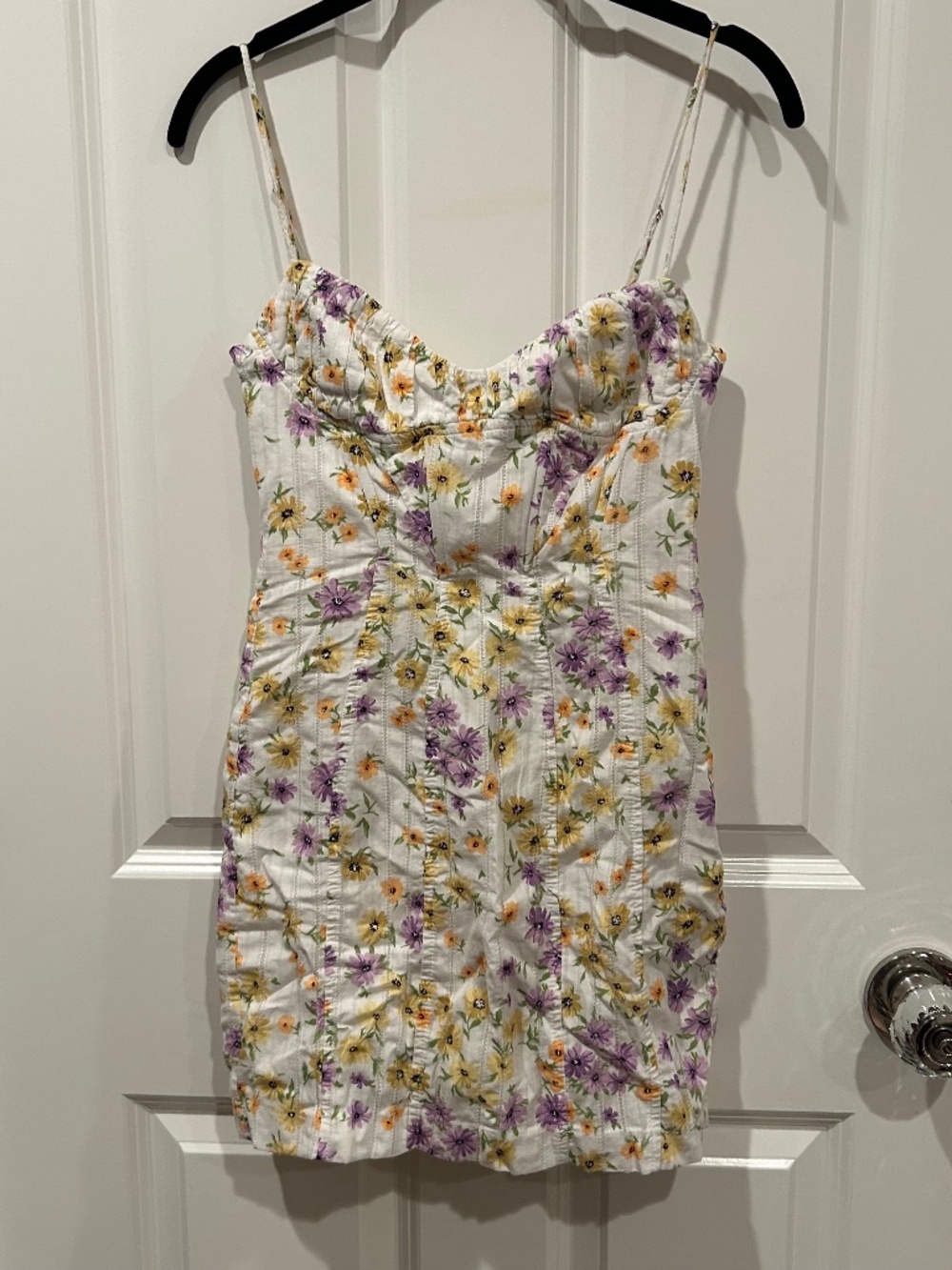 Zara Floral Fitted Mini Dress